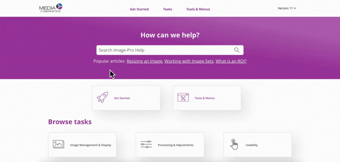 Find Answers Fast with Image-Pro® Help | help.mediacy.com
