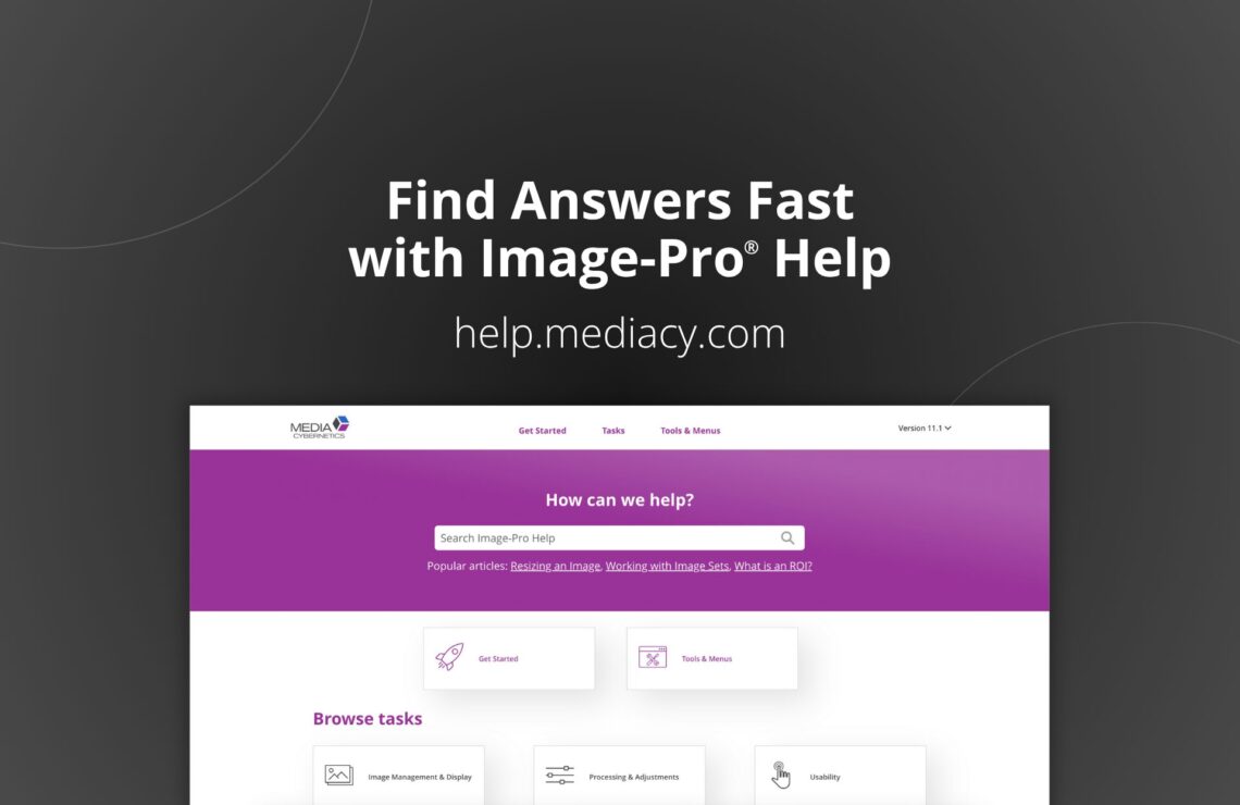 Find Answers Fast with Image-Pro® Help | help.mediacy.com